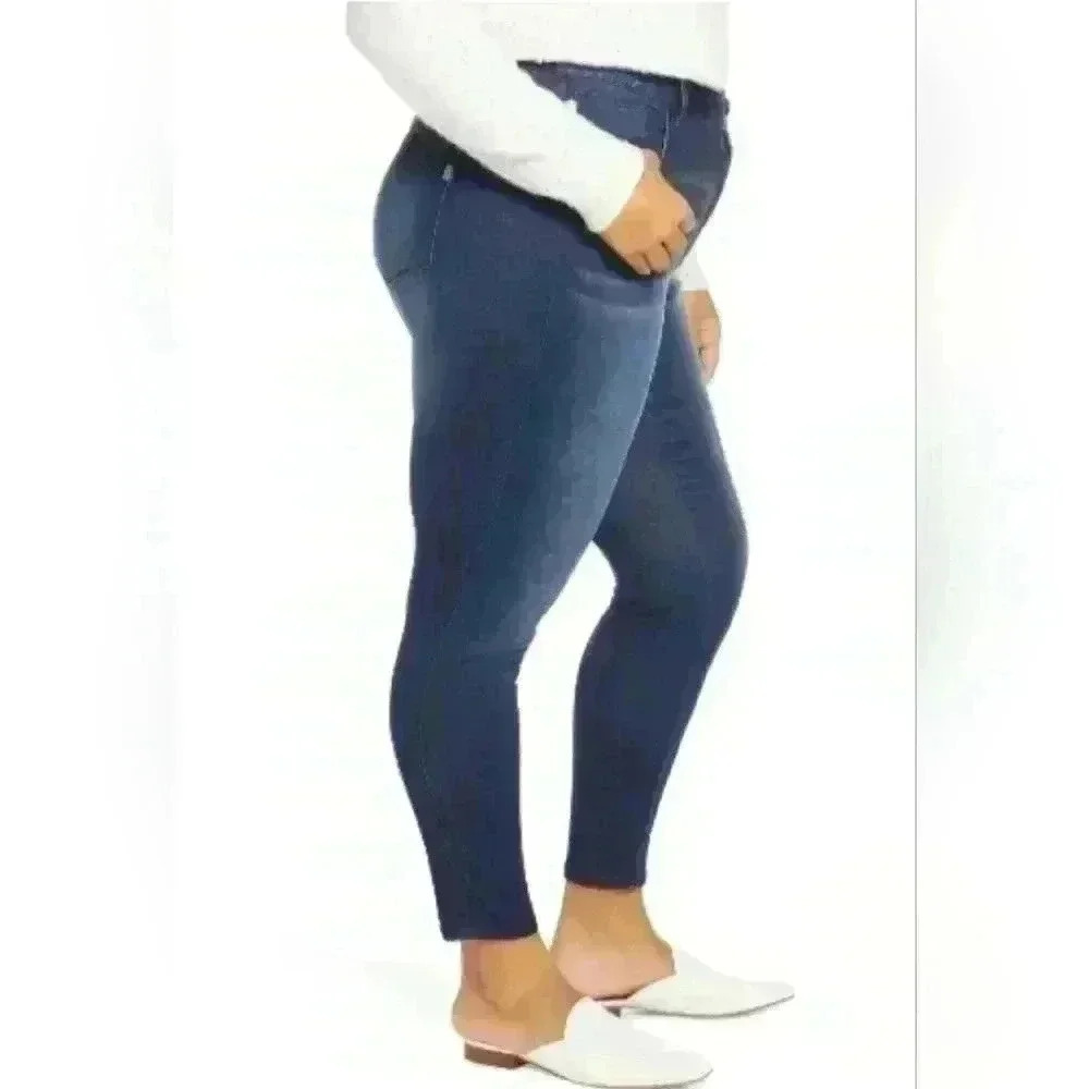 P2005 1822 denim raw hem dark wash  plus size 24w - Picture 3 of 12